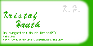 kristof hauth business card